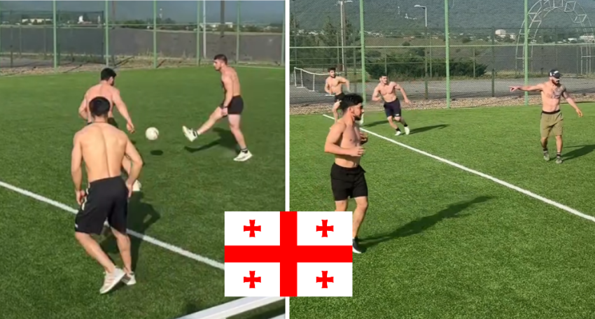 VIDEO: როცა ქართველმა ძიუდოისტებმა ბურთი გააგორეს - რა მოხდა ყვარლის სტადიონზე