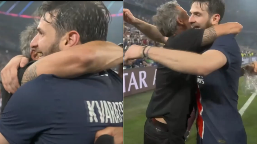 VIDEO: ხვიჩა კვარაცხელაისა და ლუის ენრიკეს ემოციები გამარჯვების შემდეგ