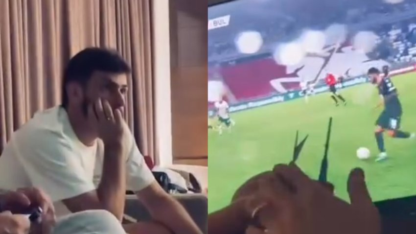 VIDEO: ასე უყურებდა კვარაცხელია საქართველოსა და ბულგარეთის მატჩს განმეორებით
