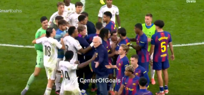 VIDEO: იამალი რეალის ფეხბურთელებს გარეთ იბარებდა! - დიდი არეულობა საფინალო სასტვენის შემდეგ