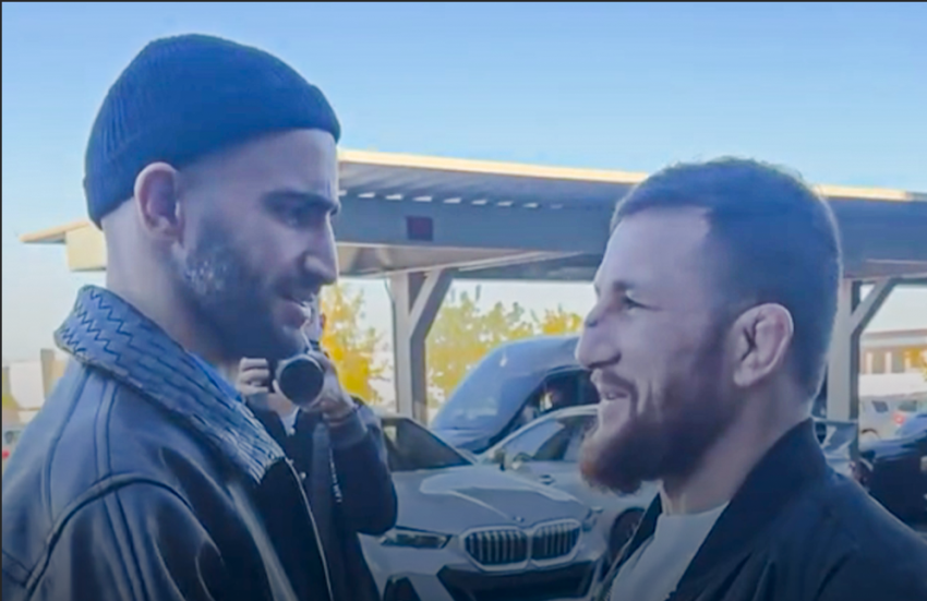 VIDEO: თბილი შეხვეხდრა - მერაბ დვალიშვილი გიგა ჭიკაძეს ბრძოლის წინ ეწვია