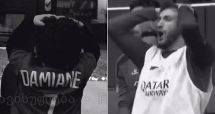 VIDEO: გენები არ იტყუება! - დამიანესა და ხვიჩას ერთნაირი რეაქცია გოლზე
