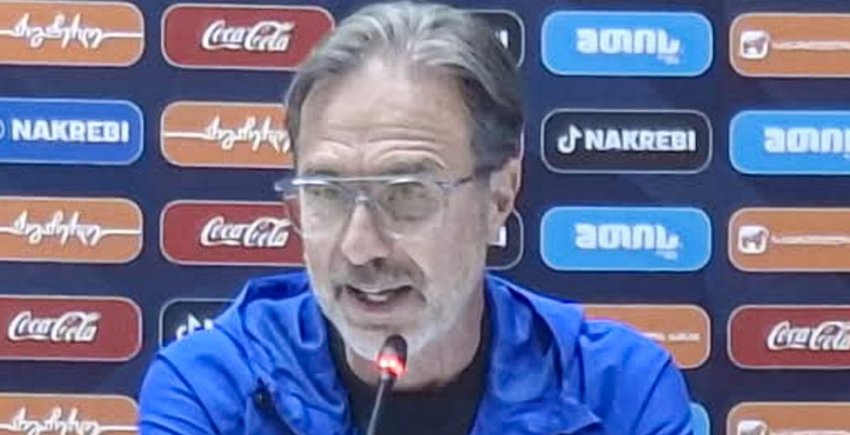 უკრაინის ნაკრების თავკაცის პრესკონფერენცია საქართველოსთან მატჩის წინა დღეს